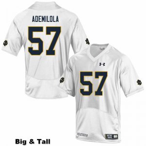 Notre Dame Fighting Irish Men's Jayson Ademilola #57 White Under Armour Authentic Stitched Big & Tall College NCAA Football Jersey ZRQ0899VZ